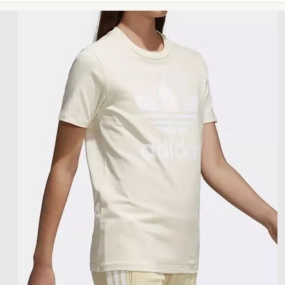 Adidas Trefoil Tee CV9893 Missun/White T-Shirt XL - Picture 2 of 5